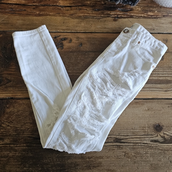 One Teaspoon Distressed Yard Birds Skinny Jeans Sz 26 NWOT - Picture 5 of 16